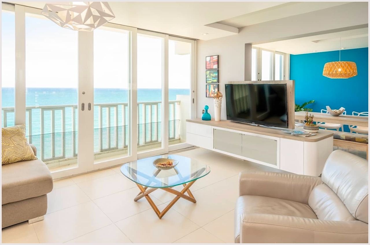 Living room in San Juan one of the best Airbnbs in Puerto Rico