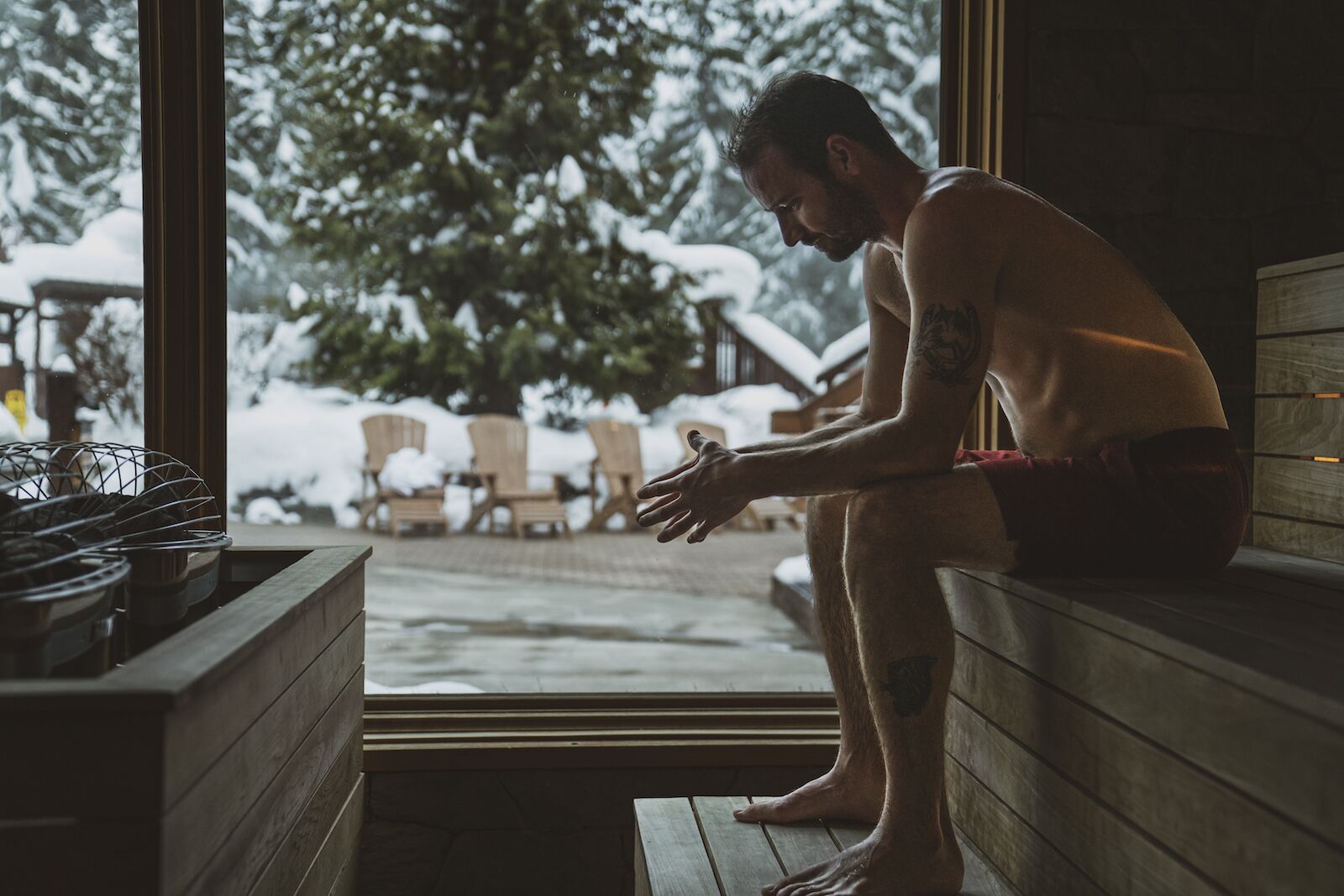 The first part of the nordic spa experience is focused on heat