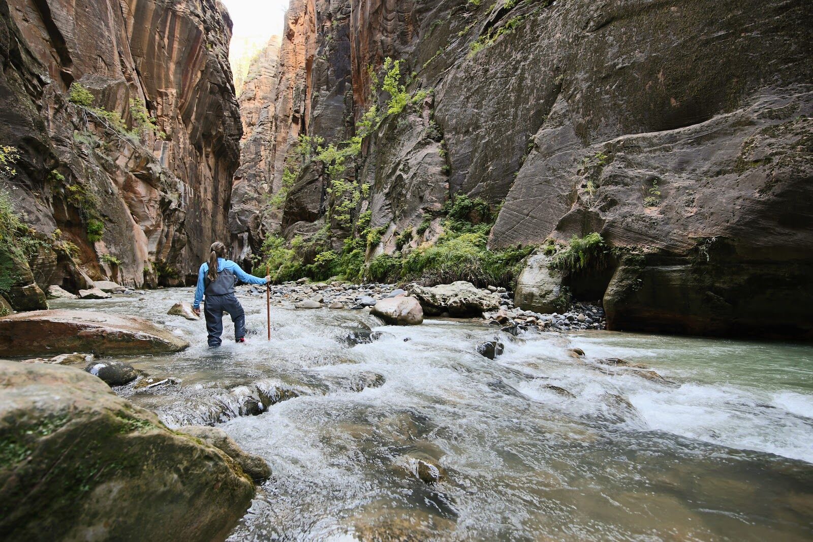 The Narrows from the top down is one of the most challenging and risky single day hikes in the US
