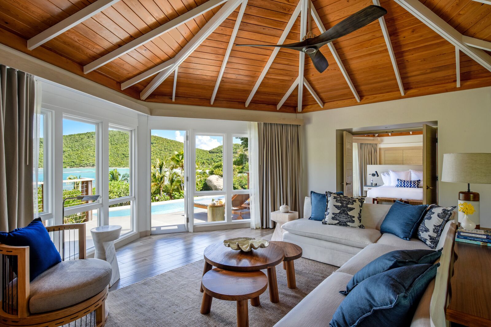Rosewood Little Dix Bay one bedroom suit with private pool and living rom