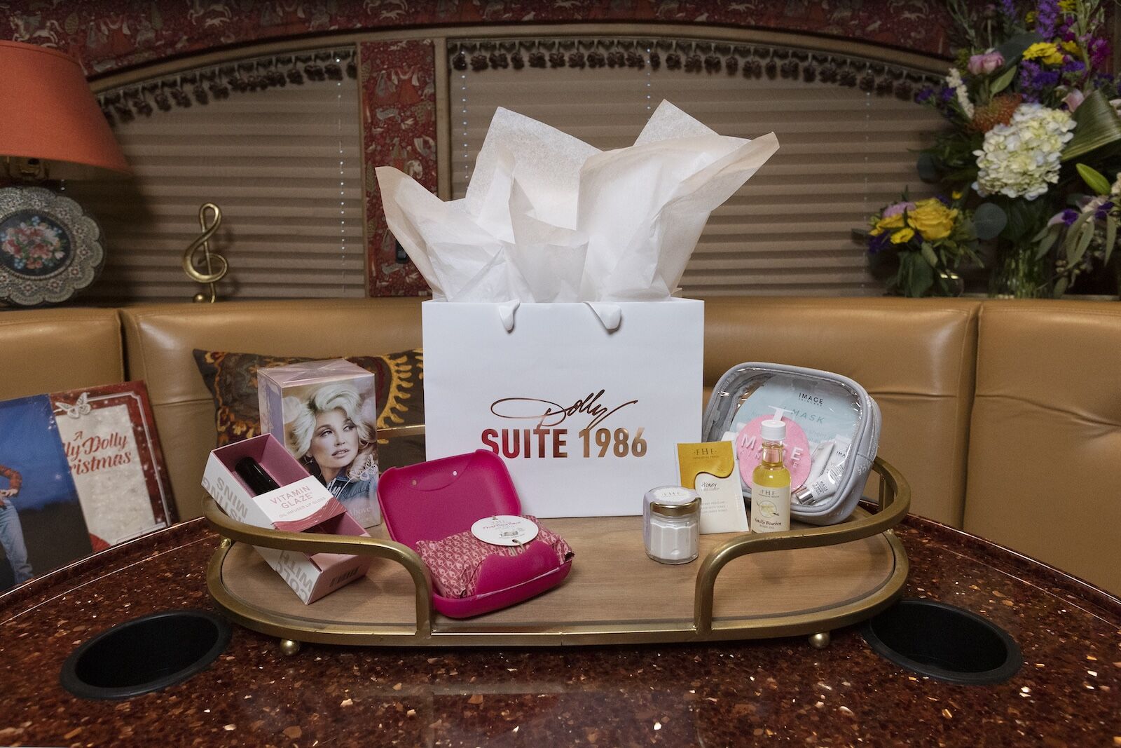 Atmosphere from Dolly Parton’s tour bus at Dollywood’s DreamMore Resort on June 23, 2022, in Pigeon Forge, TN. © Curtis Hilbun / Dollywood